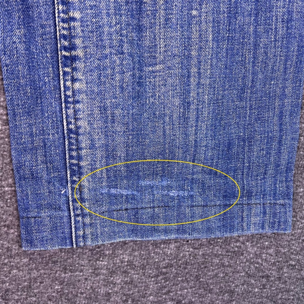 Diesel Jeans Mens 34x27 Blue Grunge Baggy Straight Y2K Button Fly‎ Hemmed Retro - Picture 6 of 16